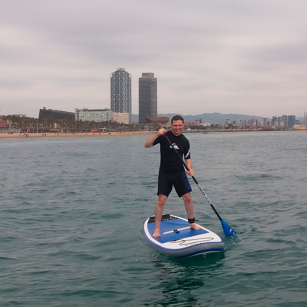 Miquel Martín amb paddle surf