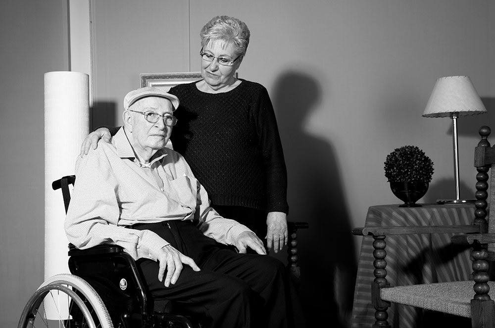 La Roser i l'Agustí foto blanc i negre