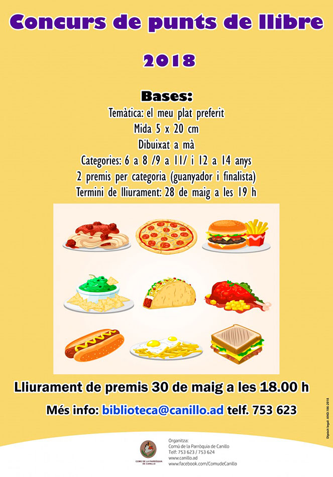 agenda setmanal concurs de punts de llibre