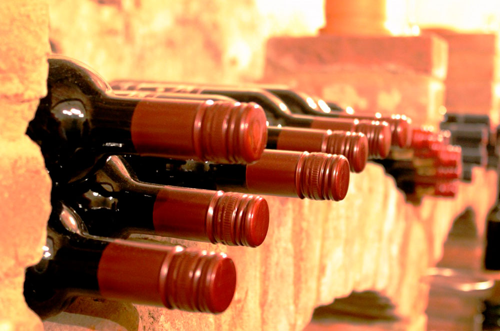 Ampolles de vi negre