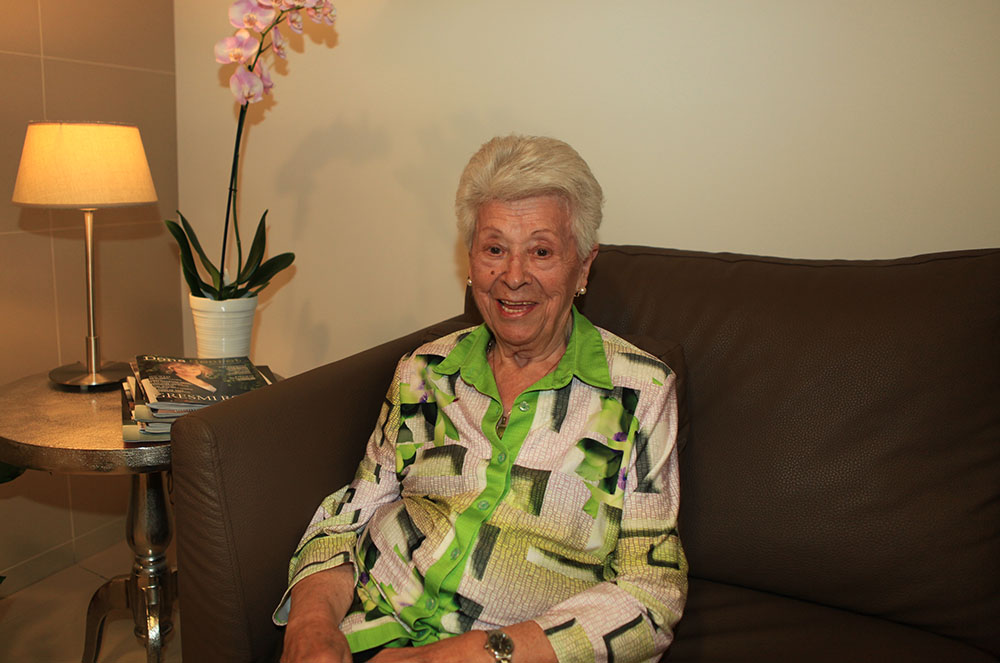 Núria Roca a la Residència Clara Rabassa