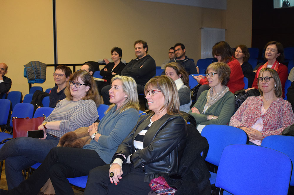 Mònica Codina i altres convidats a la presentació d'Albert Villaró