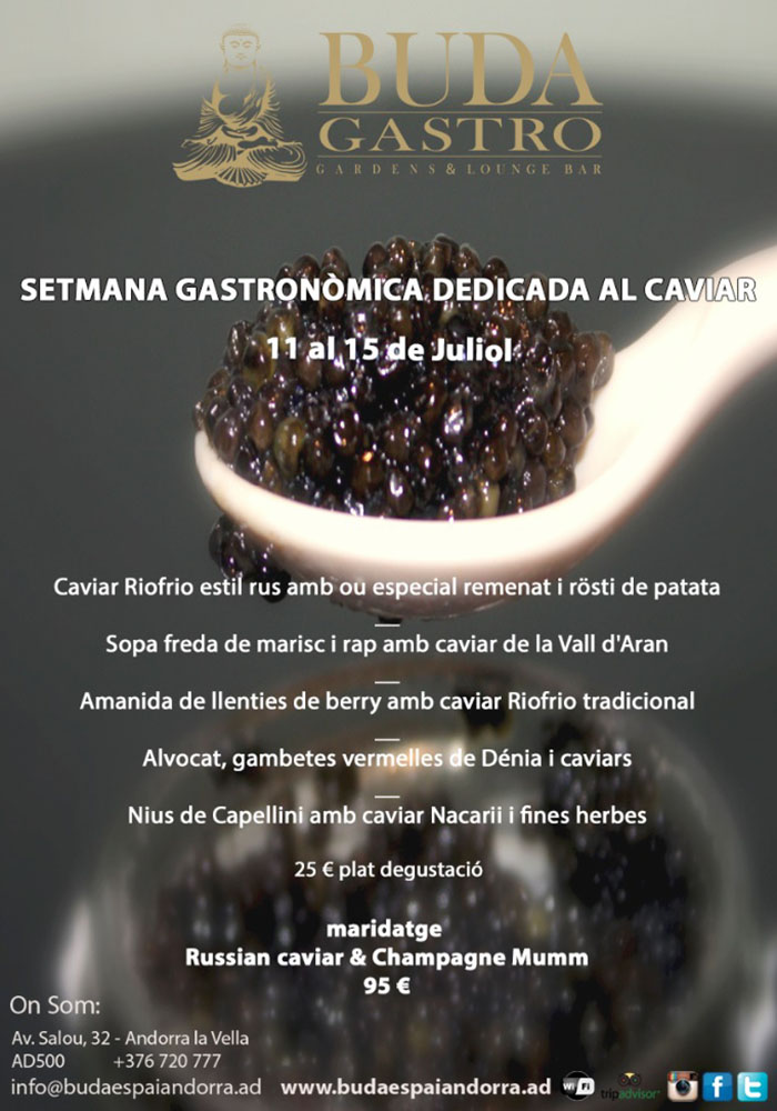Setmana gastronòmica del caviar Buda Andorra