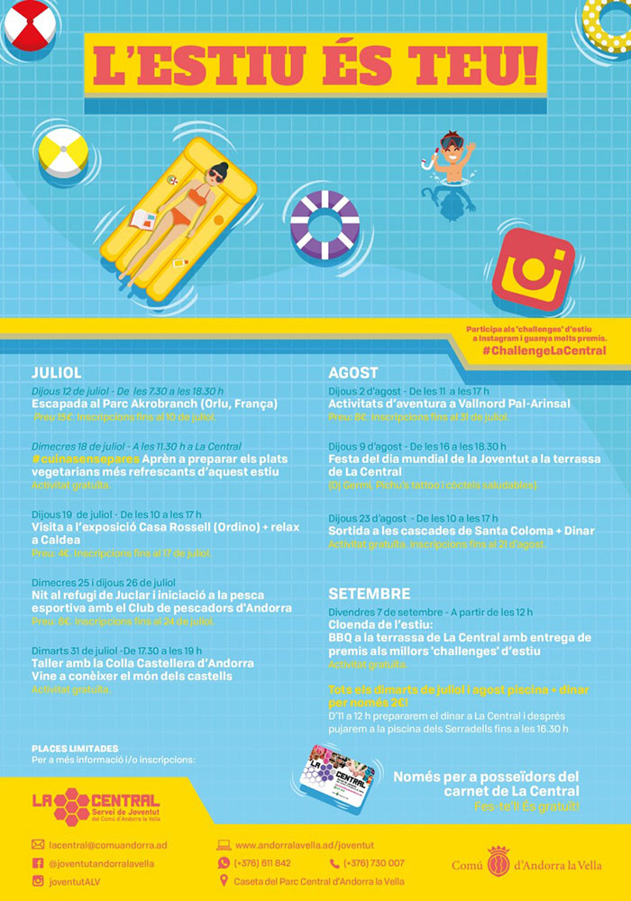 Agenda l'estiu es teu