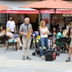 saxofonista i public