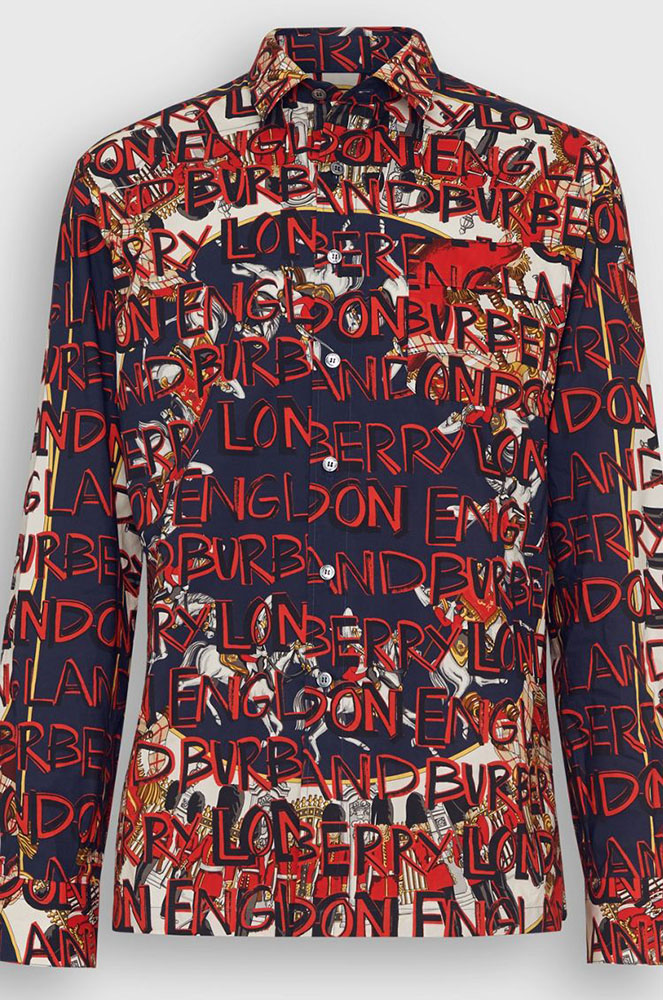 Camisa grafitis burberry