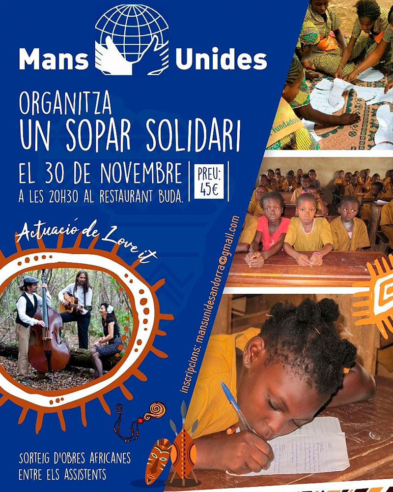 flyer esdeveniment mans unides sopar solidari