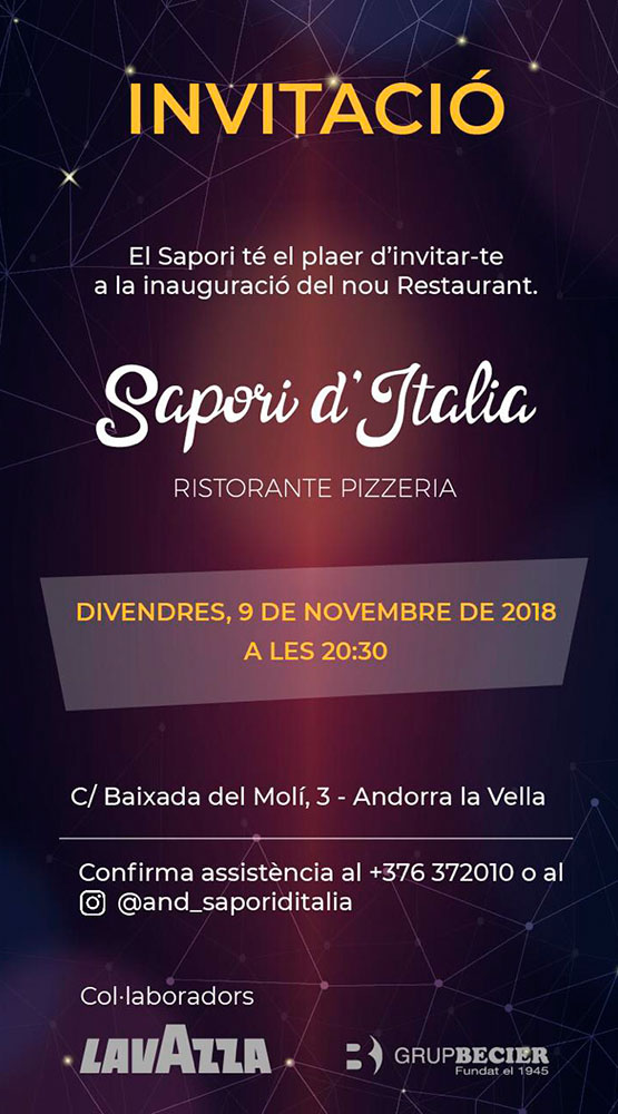 Flyer sapori d'italia