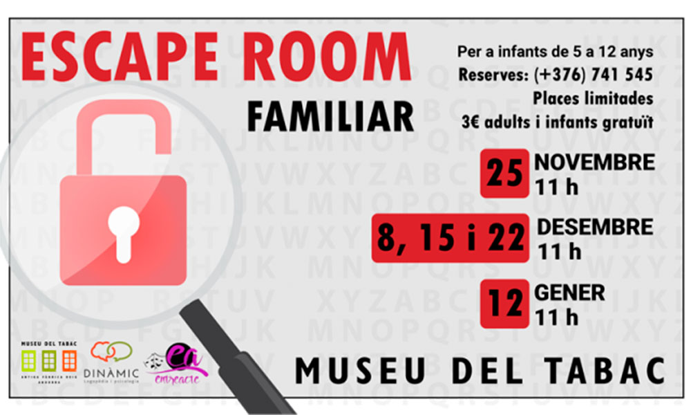 Flyer Escape Room Museu del Tabac