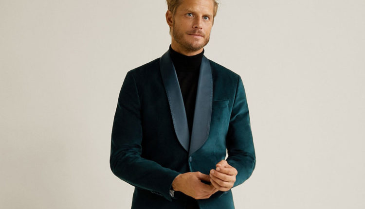 Look Mango de vestit blau