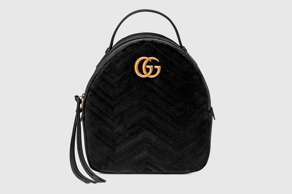 Motxilla de vellut gucci