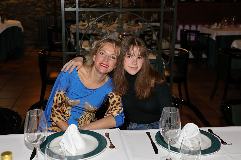 Olga Kuznetsova i la seva filla Agatha