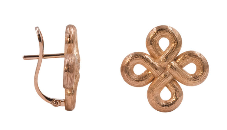 8 ARRACADES D’OR ROSA 18 Q, DE LA COL·LECCIÓ KNUT. PVP 2248€