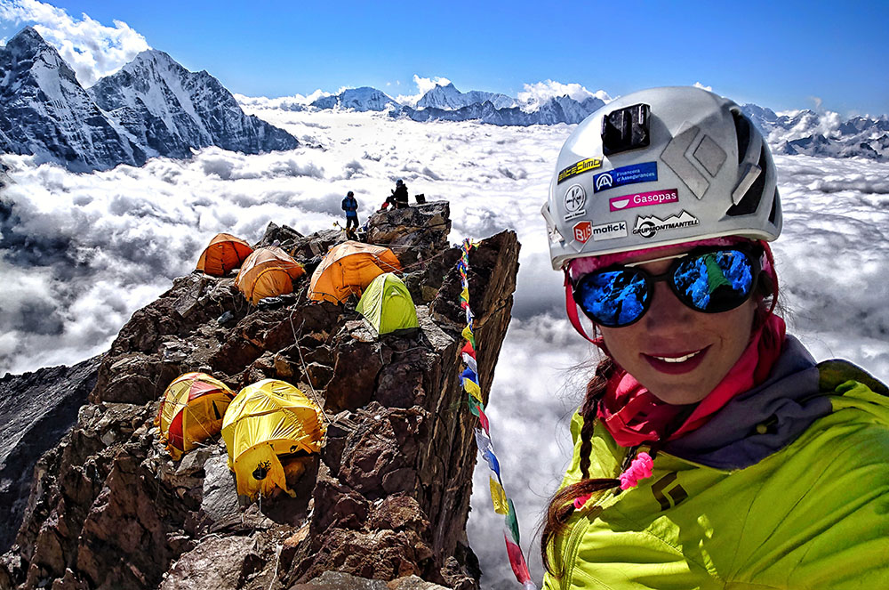 Estefania Troguet i càmping de muntanya