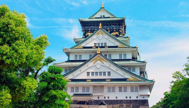 Castell d'osaka primavera japó