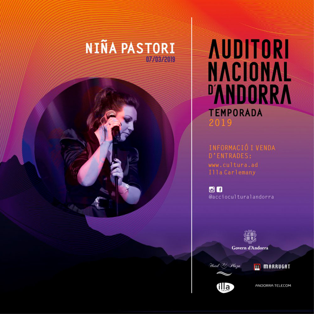 Agenda Niña Pastori a la Temporada 2019 de l'Auditori Nacional
