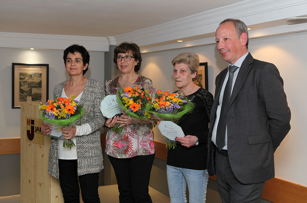 Dones homenatjades per la Unió Hotelera d'Andorra