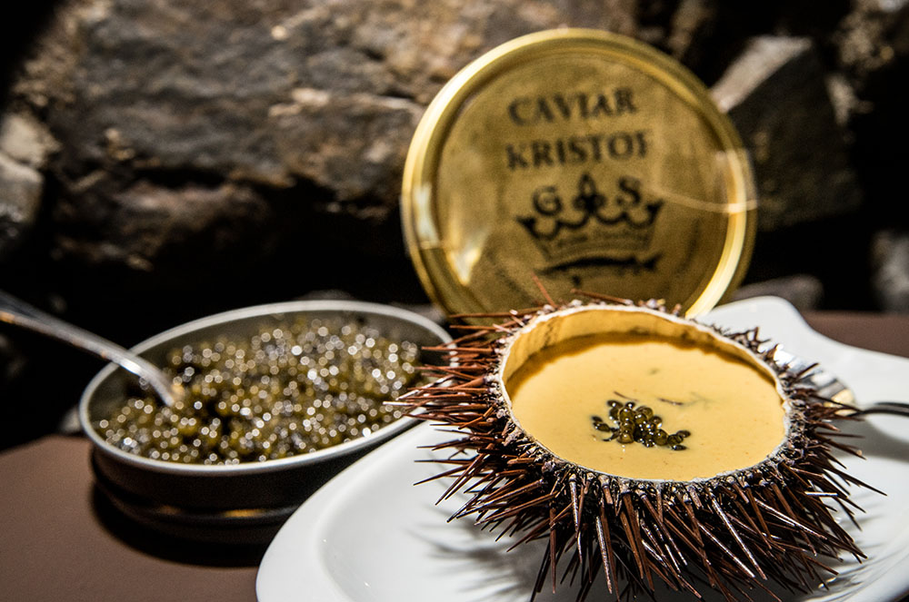 Garota de mar amb caviar al Can Benet