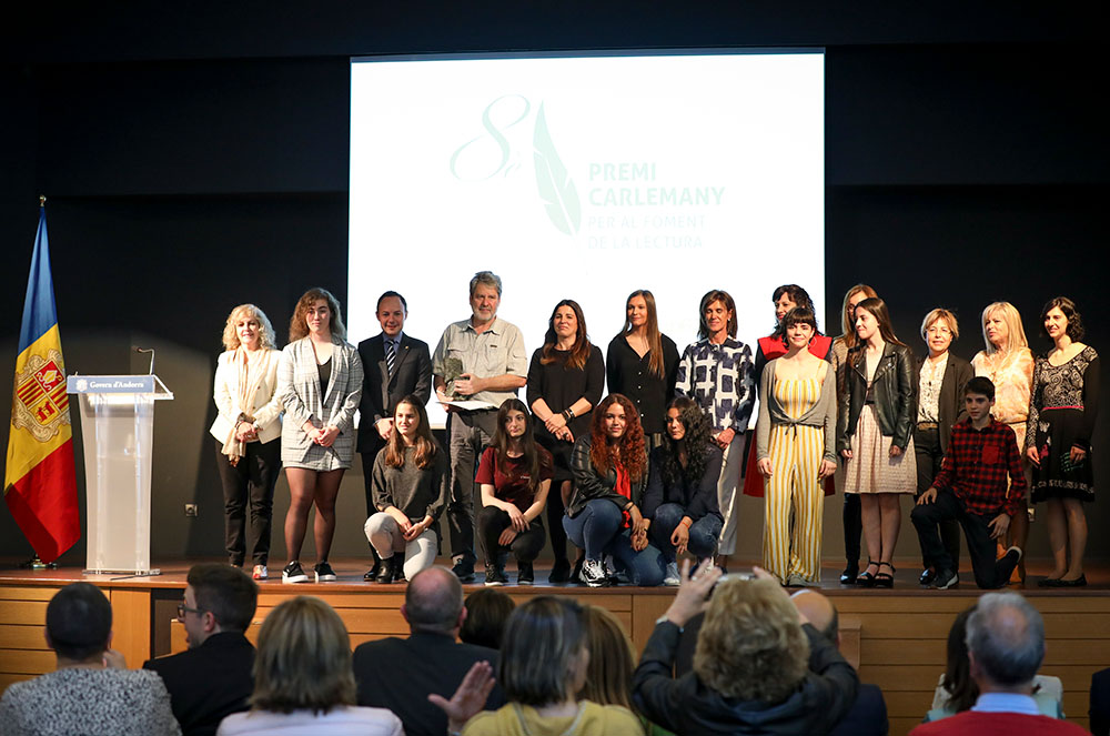 Jurat, autoritats i guanyador al premi carlemany 2019