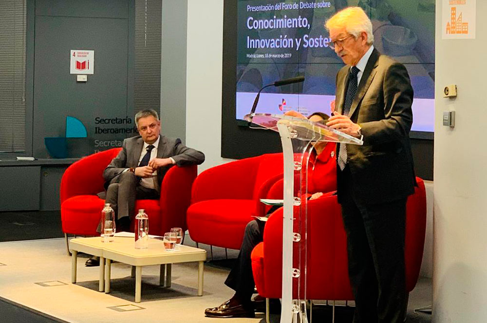 Ministre Gilbert Saboya al fòrum coneixement, innovació i sostenibilitat