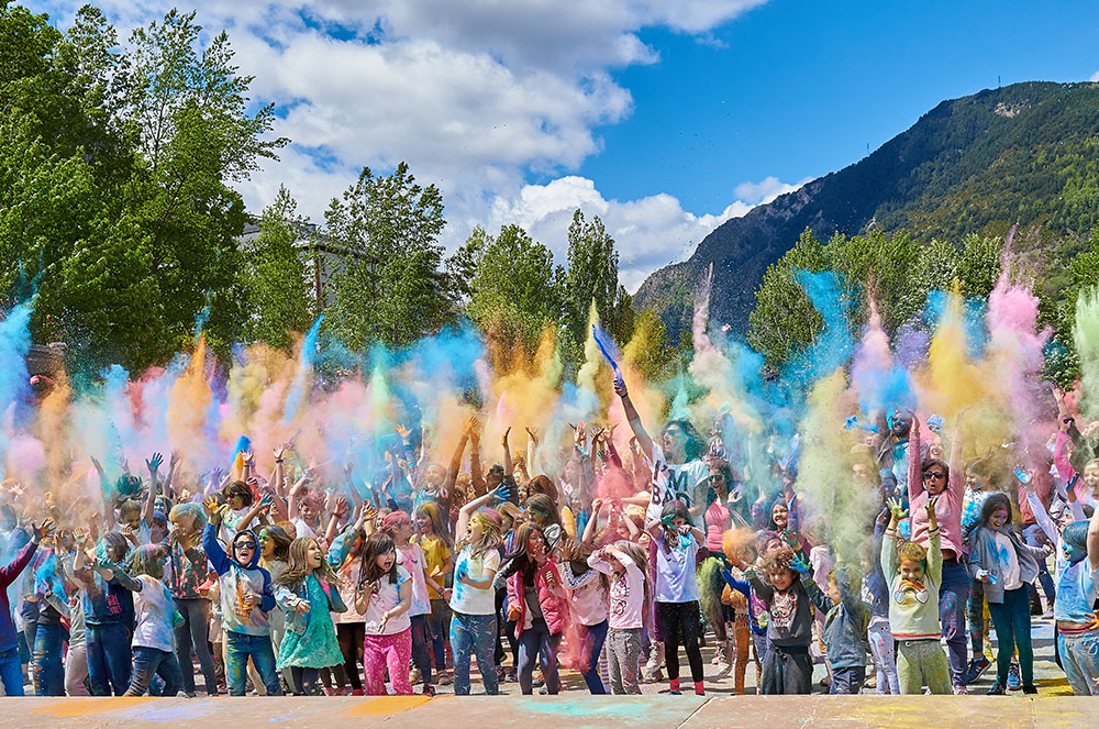 Festa colorida de Holi Party Andorra