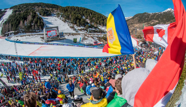 Bandera d’andorra a la Copa del món d’esquí 2019 a Grandvalira