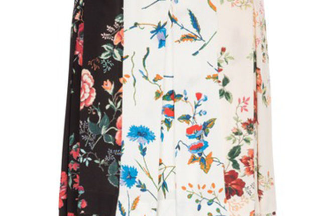 2 MAJE FALDA MIDI DE EVASÉ CREPÉ EST FLORAL 225