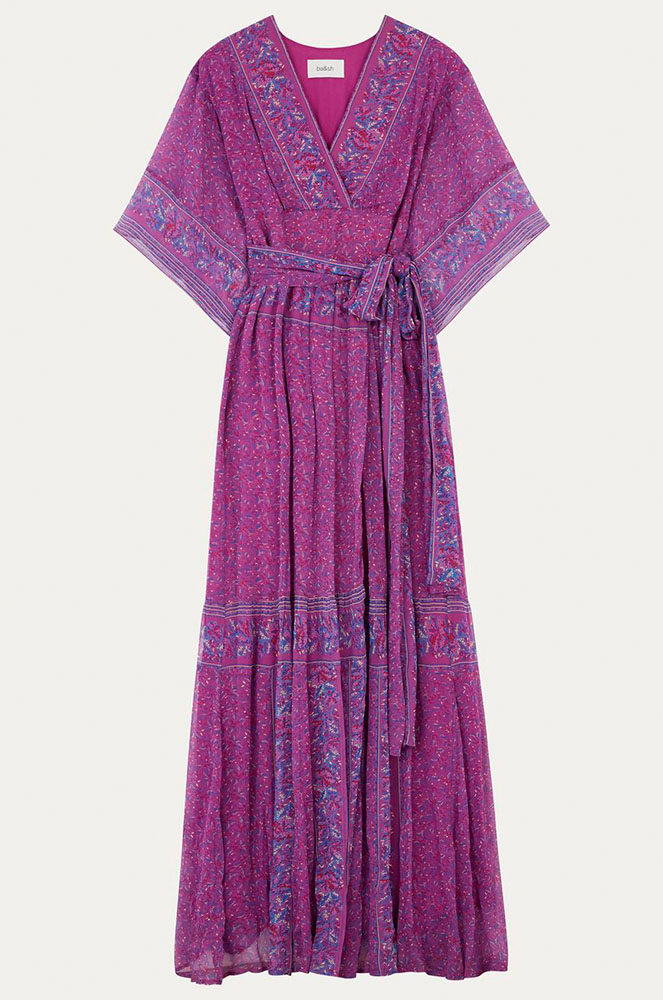 Vestit amb estampat lilós Maya, de ba&sh
