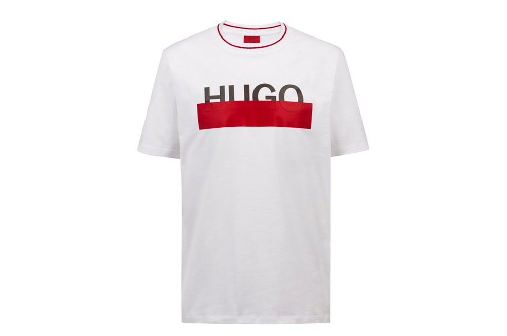 Camiseta de cotó amb logo ocult. HUGO BOSS