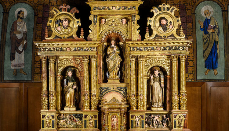 Retaule barroc a l'església Sant Pere Martir