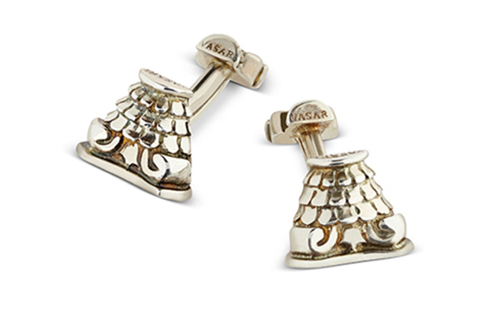 Botó de puny de plata de llei