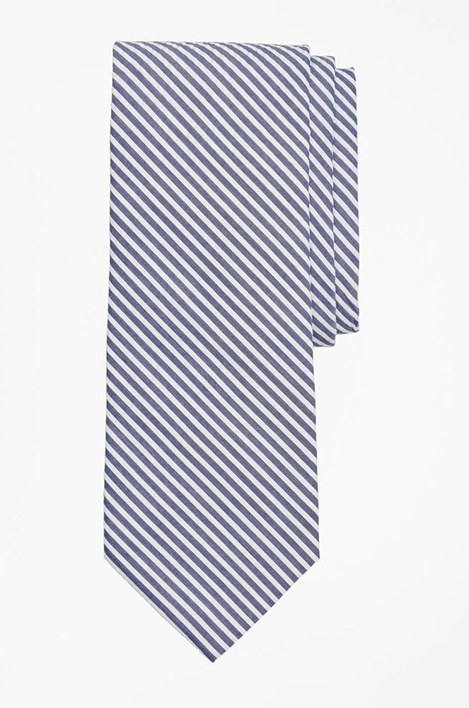 Corbata amb estampat seersucker 