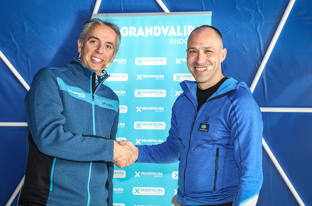 David Hidalgo, de Grandvalira, i Oscar Oñate, de Land Rover Espanya