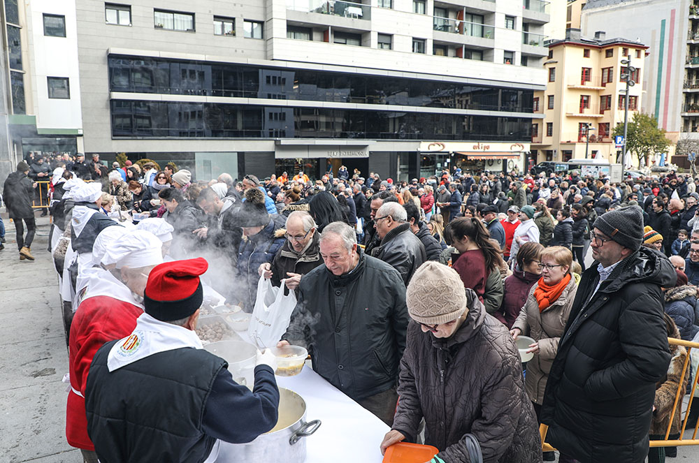 Població de Sant Julià de Lòria a l'escudellada de Sant Sebastià