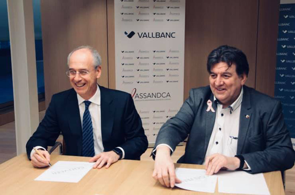 Assanda i Vall banc signen acord de cooperació