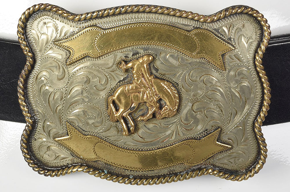 Cinturó de pell amb motiu cowboy, de RALPH LAUREN