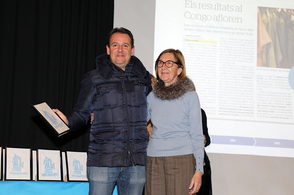 Soci homenatjat per Unicef Andorra
