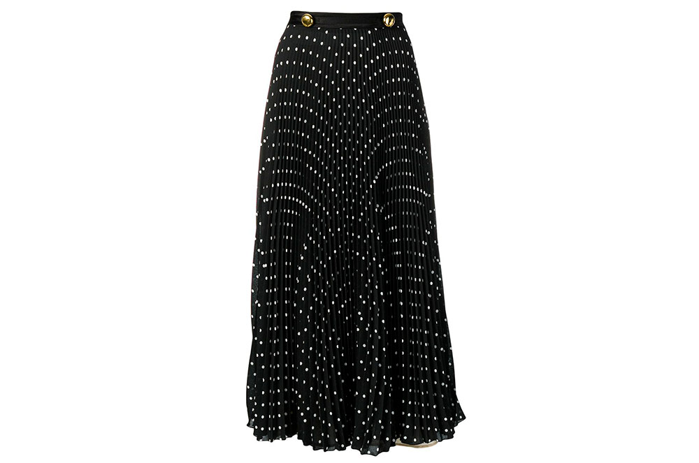 Faldilla plisada negra de PRADA