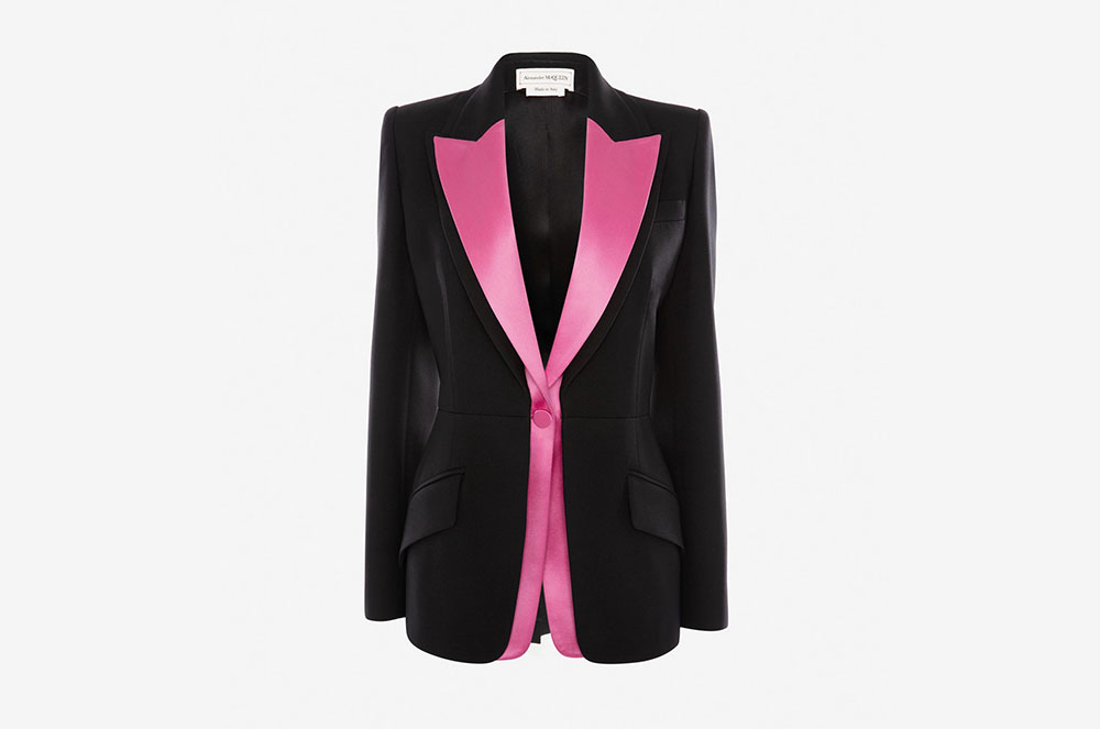 Jaqueta de seda lleugera amb doble solapa Alexander McQueen