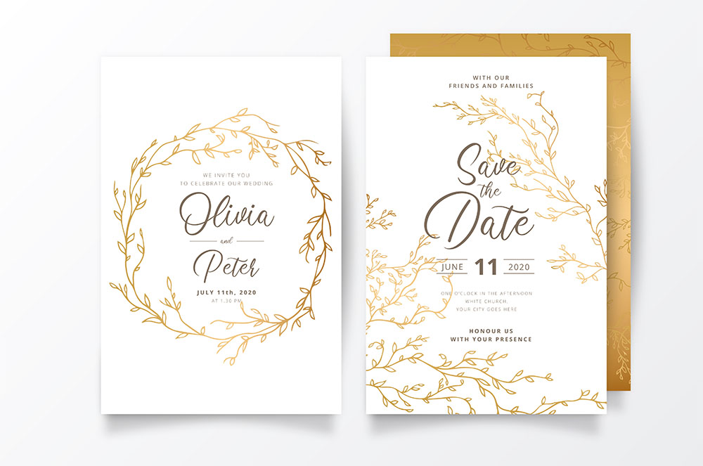 Targeta d'invitació per a la celebració