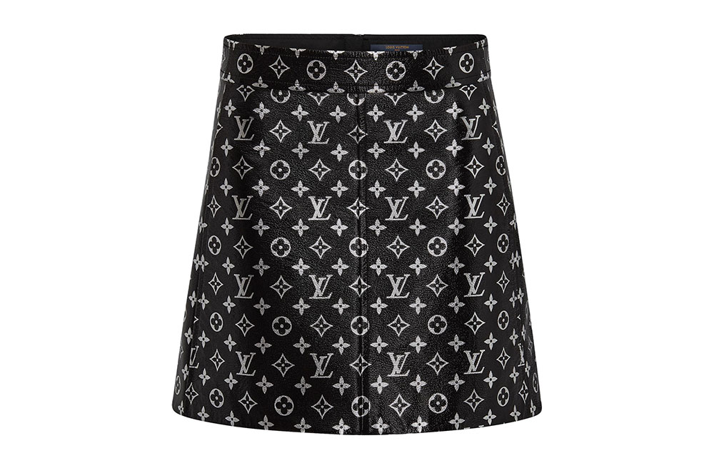 Minifaldilla de pell amb estampat monogram de Louis Vuitton