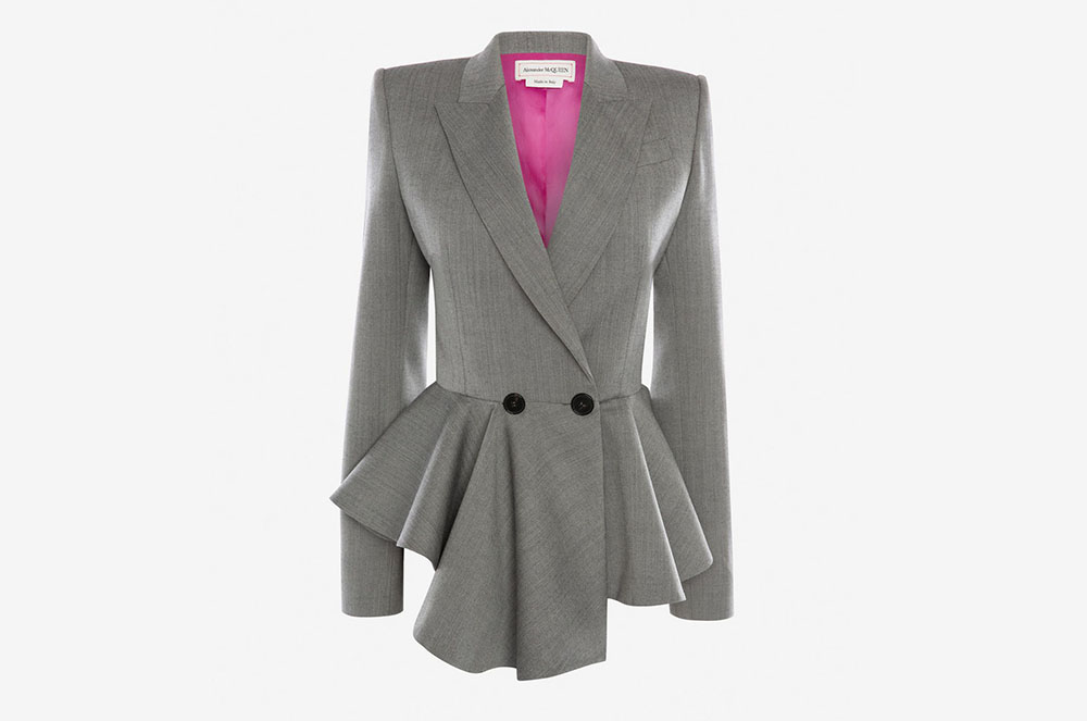 Jaqueta Pelpum gris d’Alexander McQueen