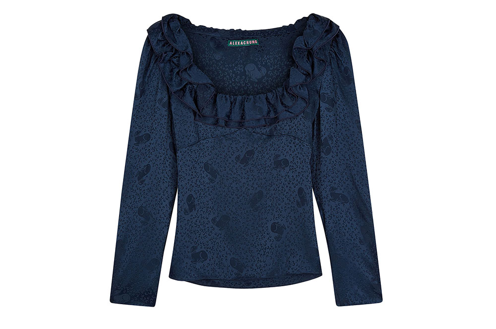 La brusa setinada d'Alexa Chung