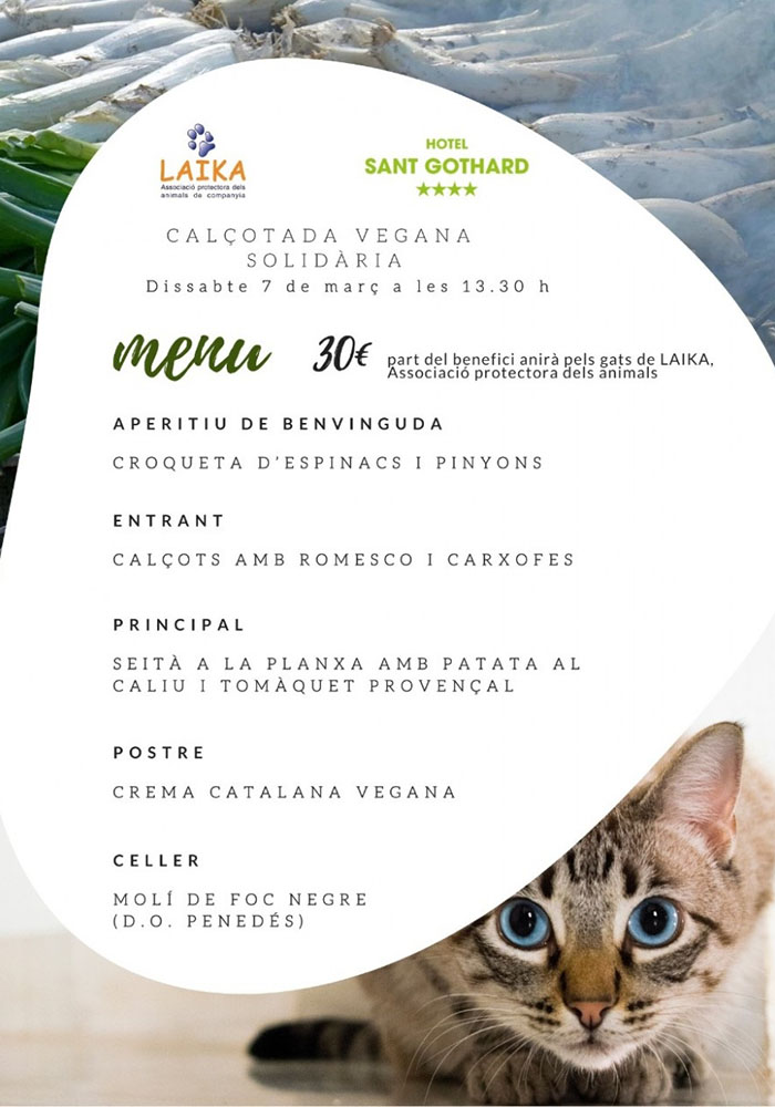 Agenda Calçotada vegana solidària amb Laika