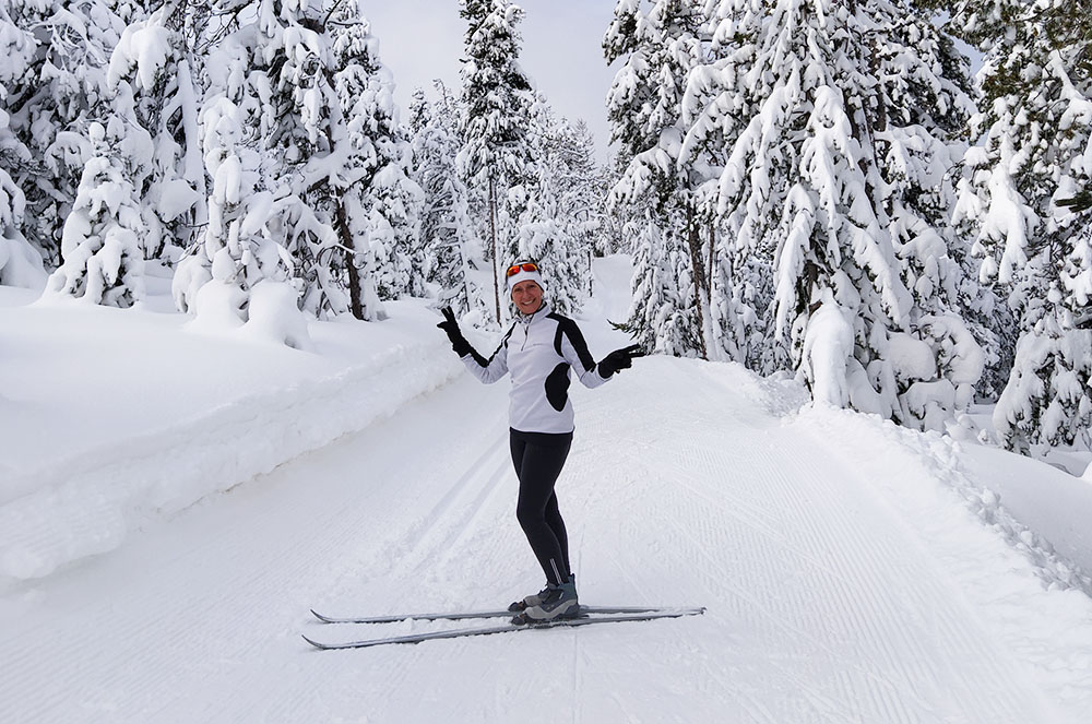 Mireia Codina fent esquí