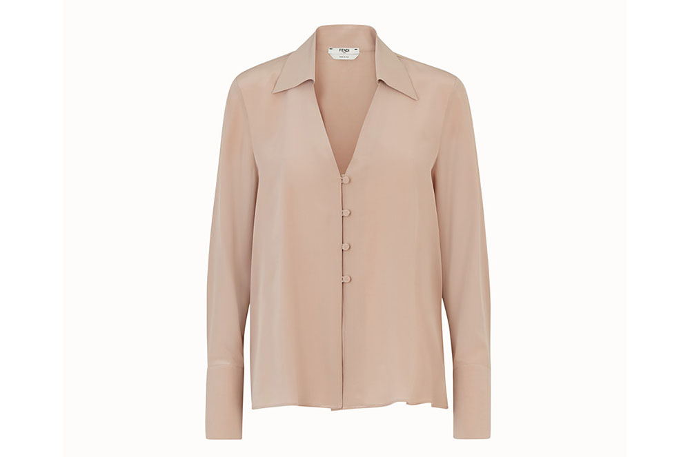 Brusa de crepè de xinabeix Fendi