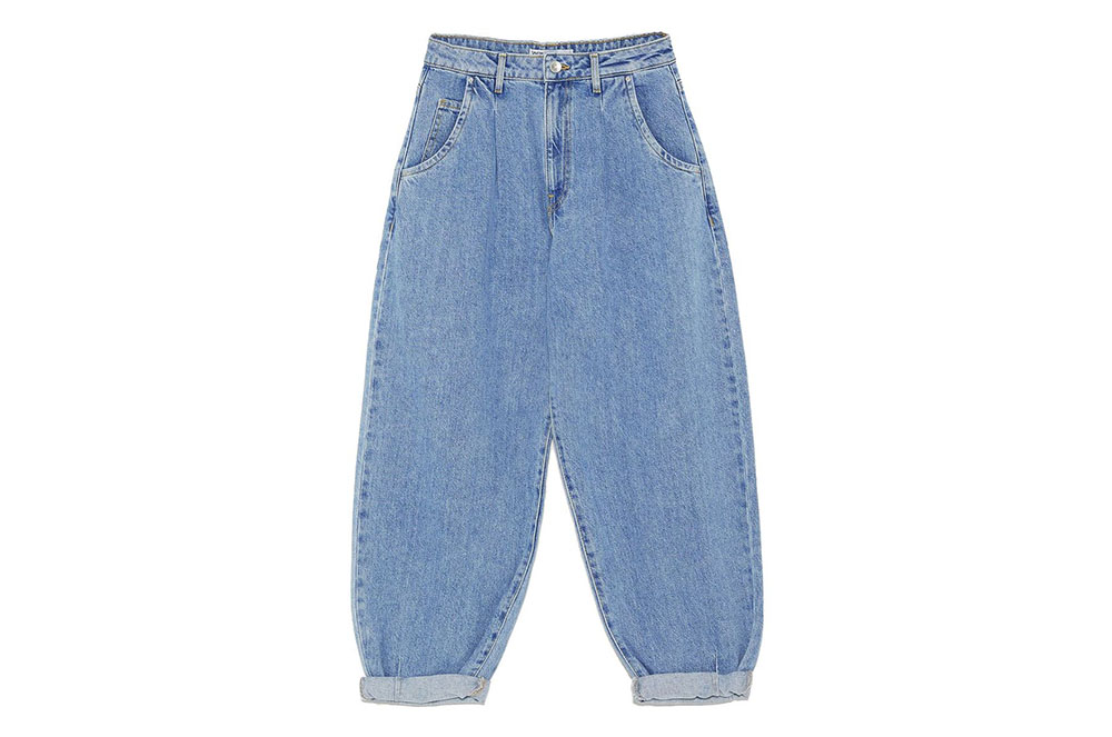 Pantalons amples de tir alt, amb pinces en davanter de Zara