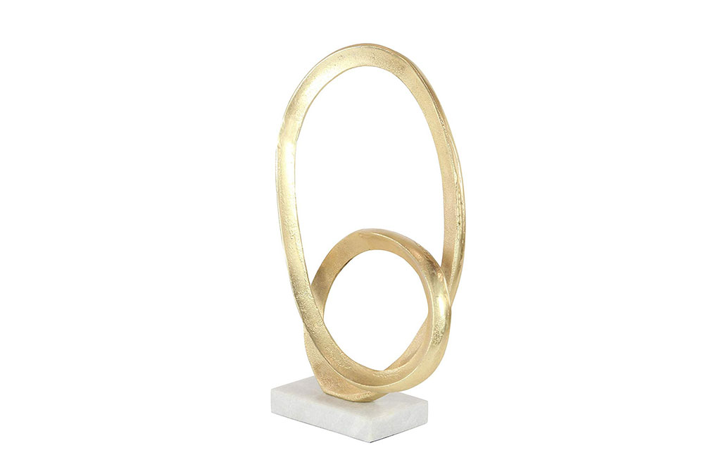 Escultura La Daurada de Deco 59 en alumini i marbre