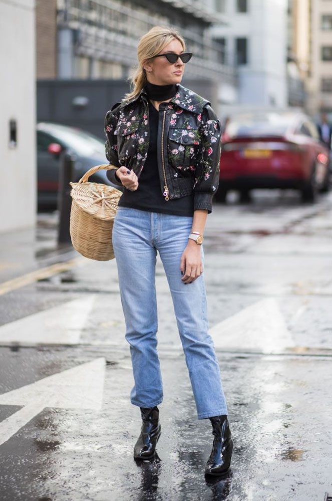 texans o denim cropped