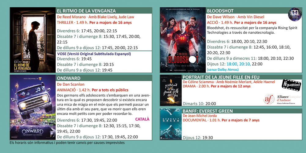 agenda Cinemes Illa Carlemany Dia de la Dona